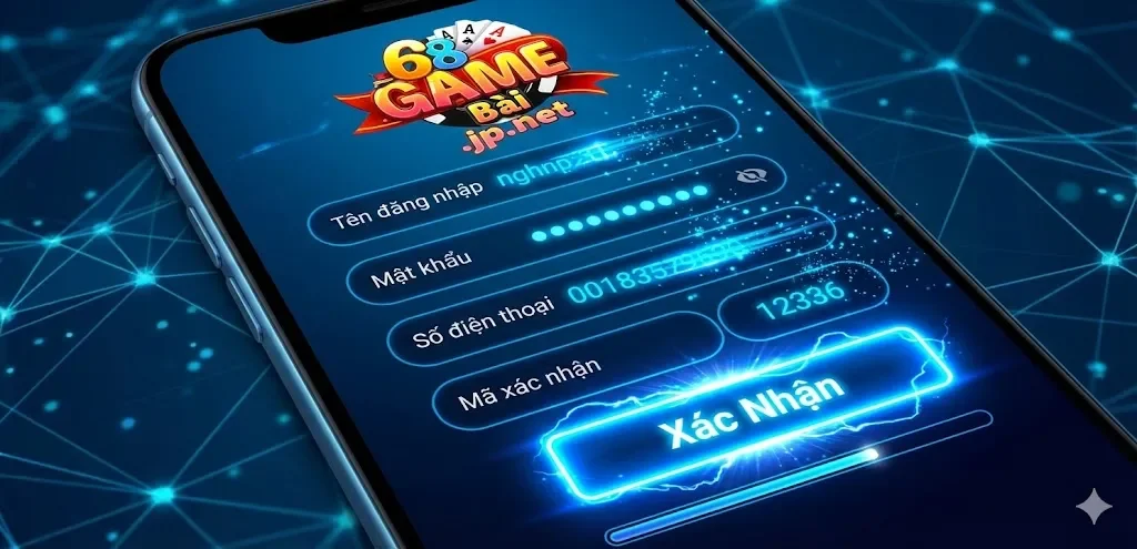 Thực hiện thao tác đăng ký 68gamebai nhanh chóng trên giao diện hiện đại